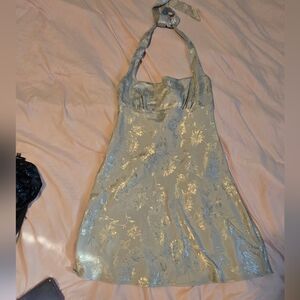 Wild Fable Shimmering Silver Dress